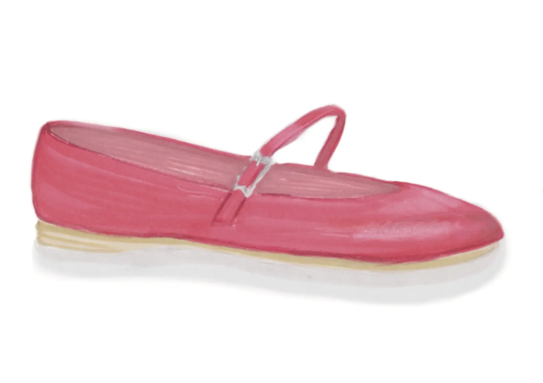Sketch of a ballerina shoe