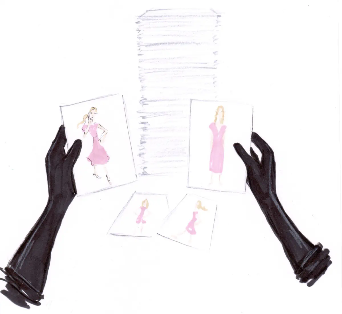 Eva sketching live at a wedding