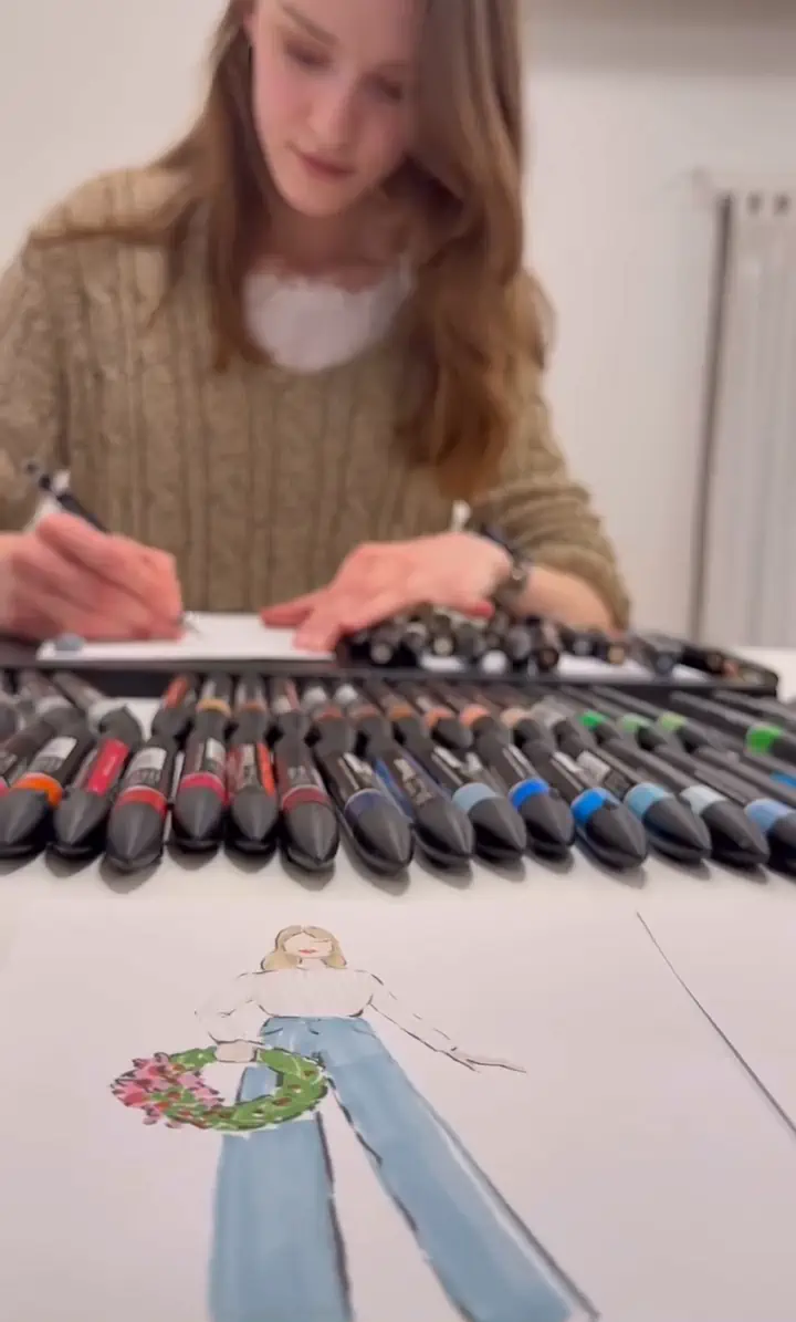 Live illustration example: Eva Kovacik sketching at an event