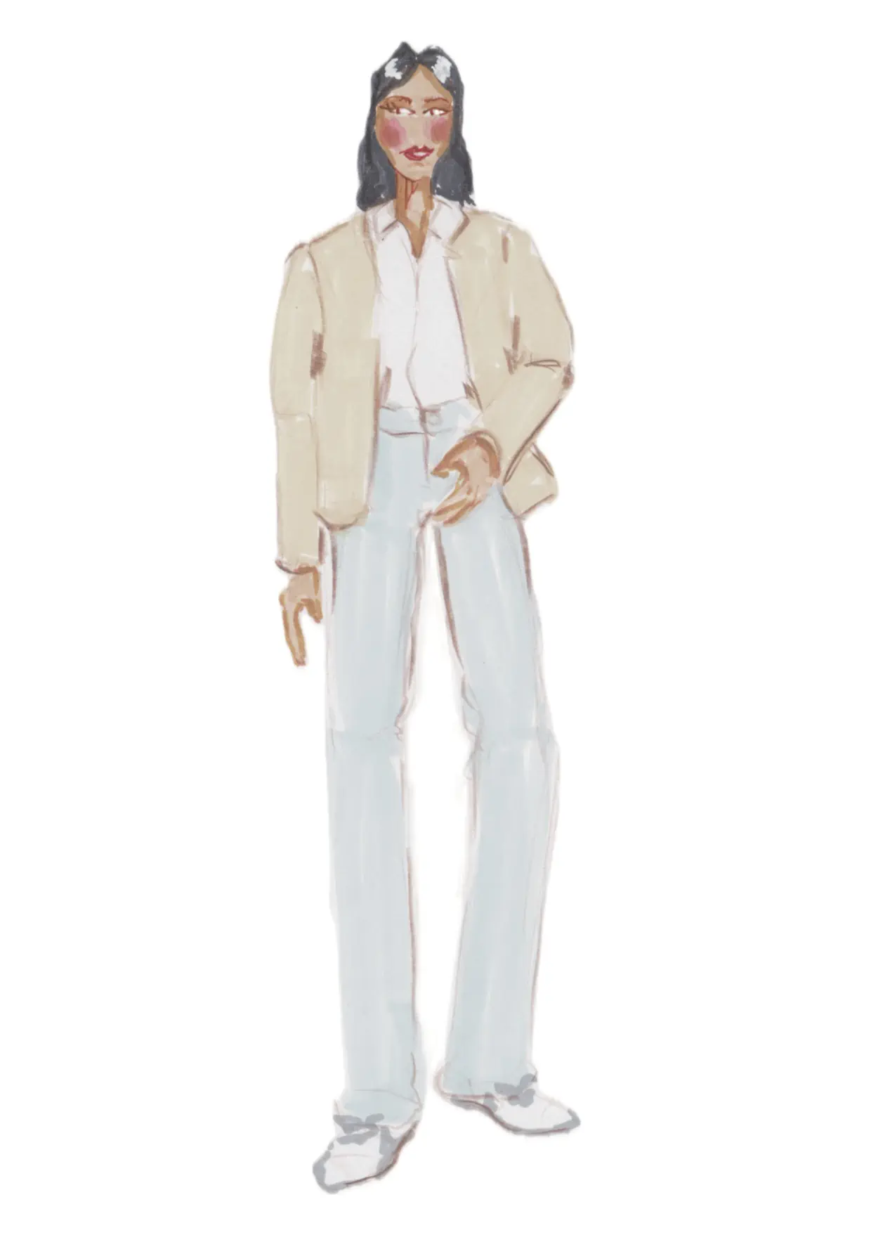 Sketch of a metisse woman