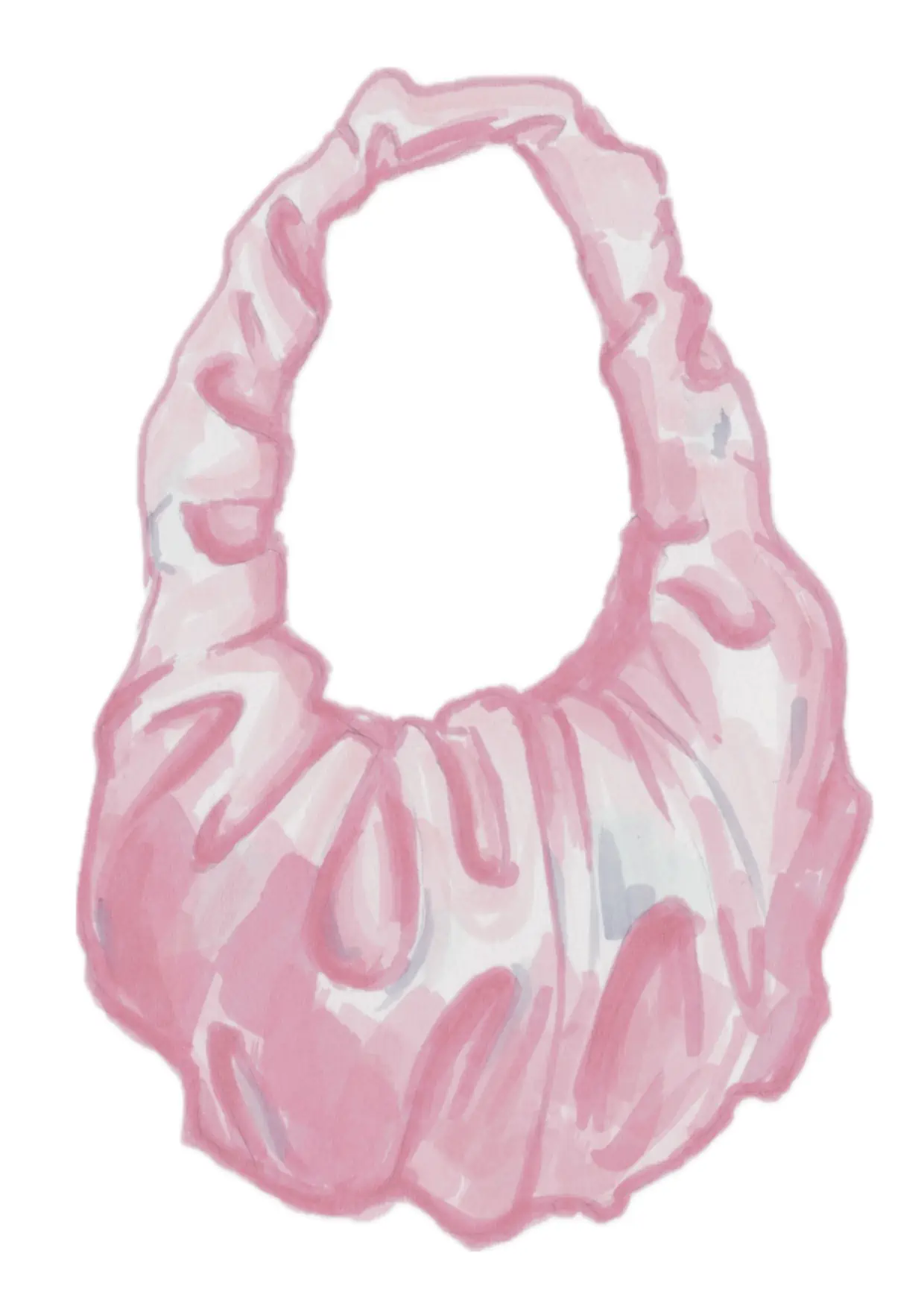 Illustration of a pink candy handbag